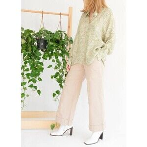 OhSevenDays One Size Green Monday Marwa Illustrated Vegan Silk Anthropologie